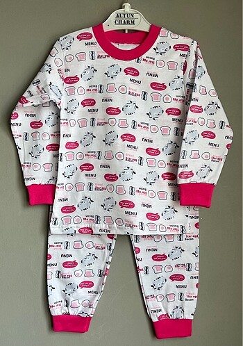 Desenli Çocuk Pijama Takımı