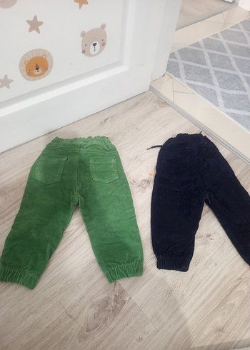 18-24 Ay Beden Erkek Çocuk Rahat Kesim kadife pantolon