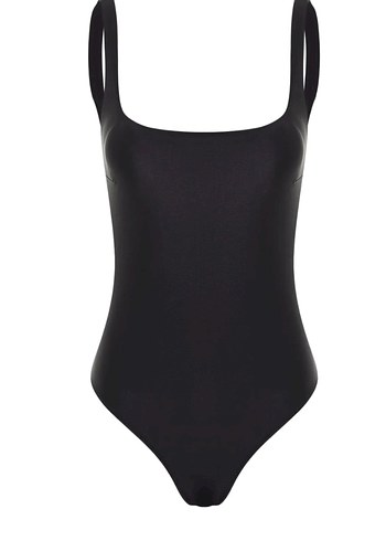 Trendyol Milla Kadın Siyah Midi Mayo - Görsel 4