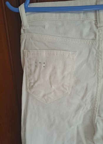 m Beden Beyaz Kadın Kot Pantolon