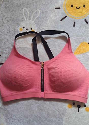 Skechers Fermuarlı Pembe Straplez Spor Üst Bralet - Görsel 4