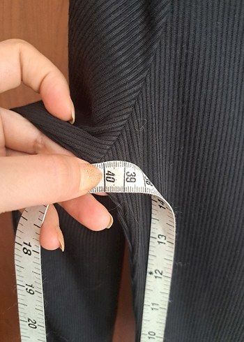 38 Beden siyah Renk Fermuarlı Siyah Kadın Triko Bluz