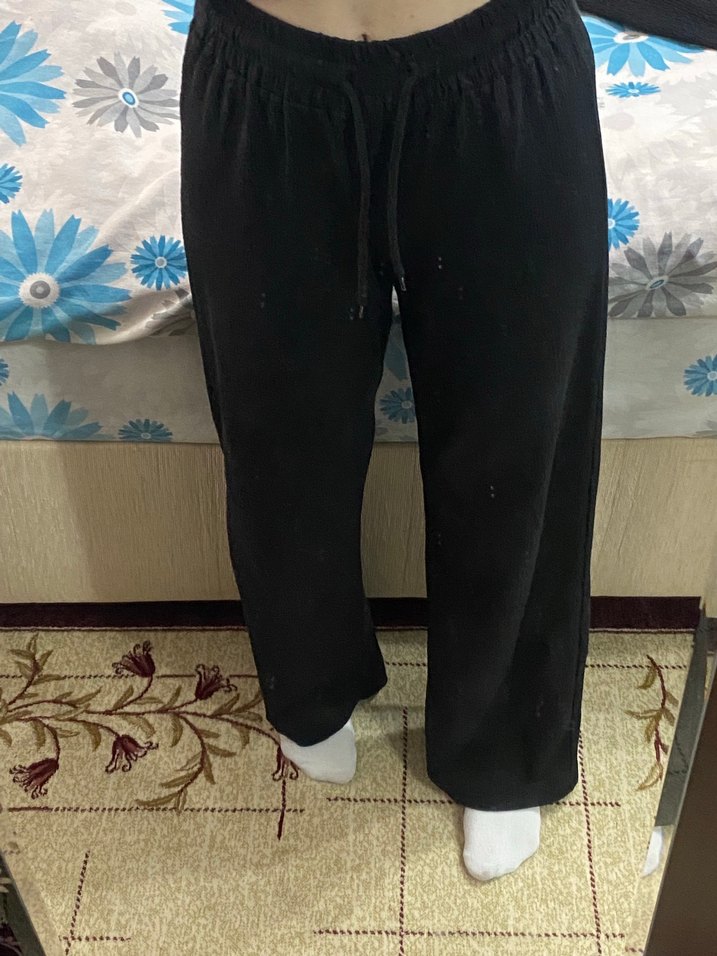 Siyah Rahat Kumaş Pantolon - Görsel 2
