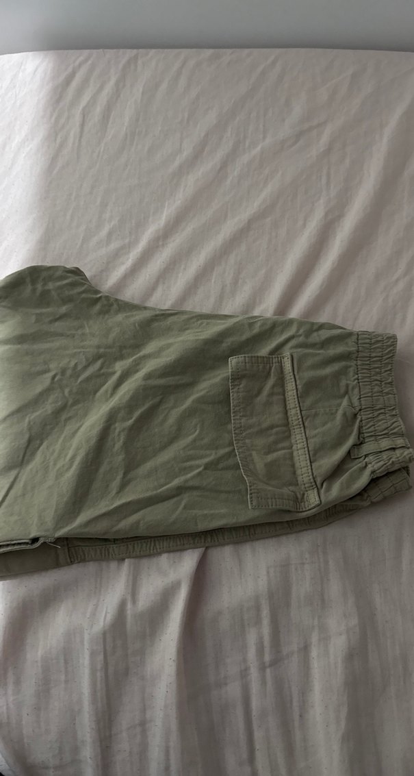 Bej Kemerli Kadın Geniş Paça Kot - Görsel 2