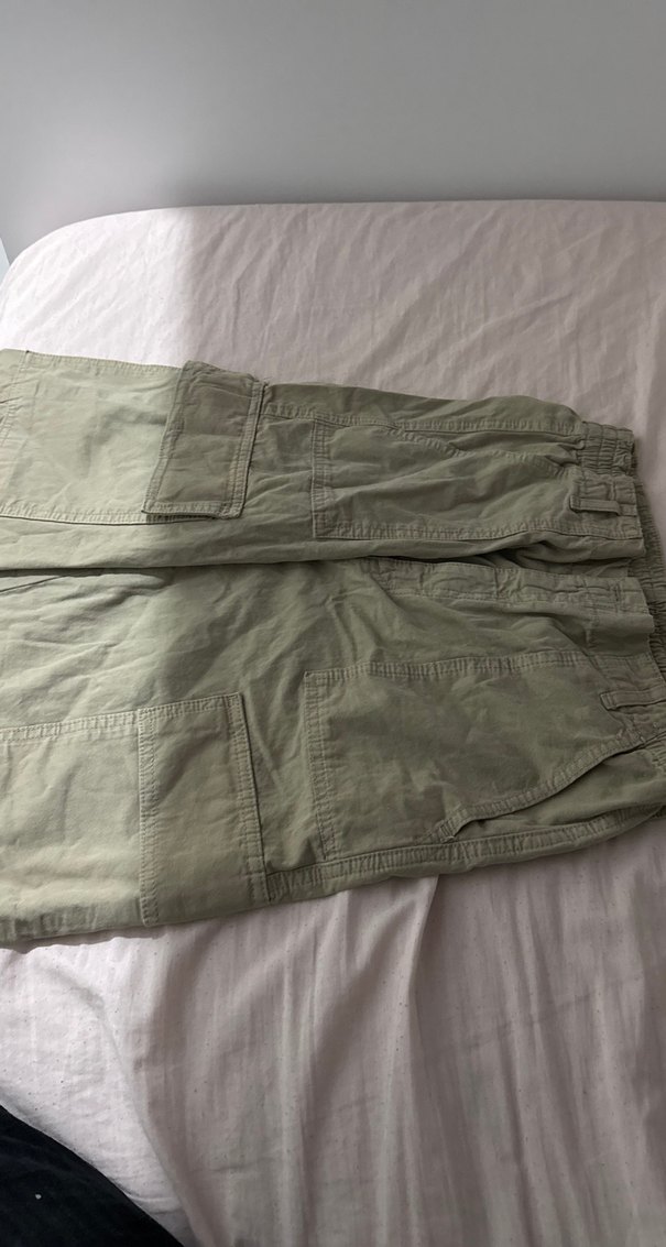 Bej Kemerli Kadın Geniş Paça Kot - Görsel 3