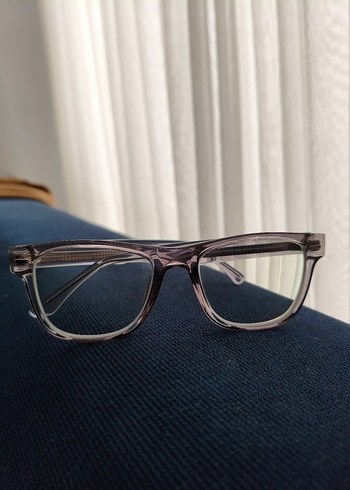Şeffaf ithal unisex tarz Gözlük - Görsel 3