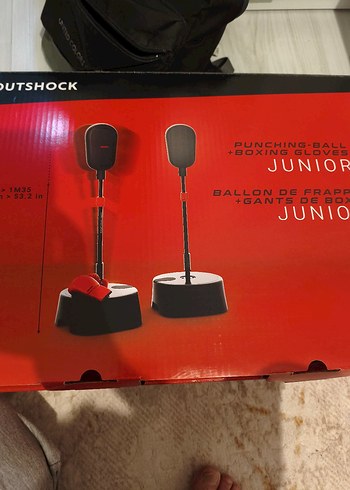 Kırmızı Deri Erkek Boks Eldiveni - Cırtcırtlı - Görsel 2