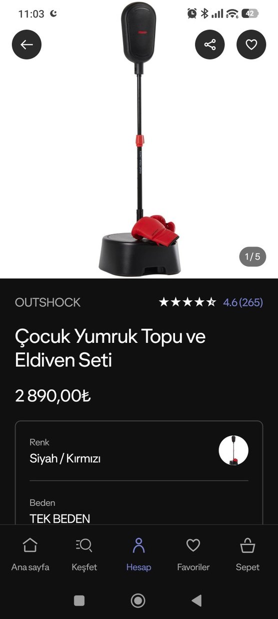 Kırmızı Deri Erkek Boks Eldiveni - Cırtcırtlı - Görsel 4