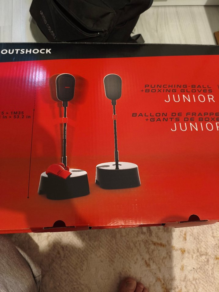 Kırmızı Deri Erkek Boks Eldiveni - Cırtcırtlı - Görsel 2