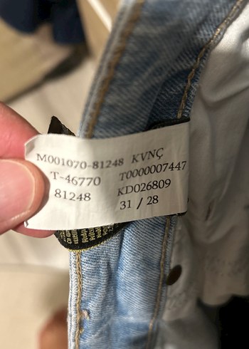 31 Beden Mavi Denim Pantolon - Regular Fit