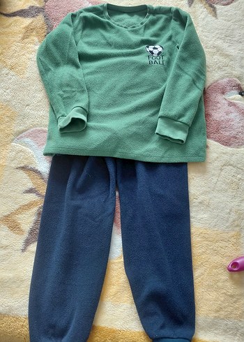Erkek Çocuk Yeşil Sweatshirt ve Gri Eşofman
