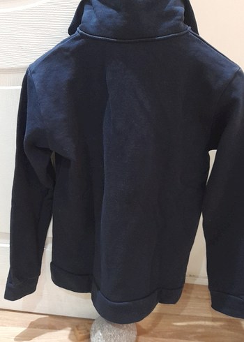 m Beden lacivert Renk Erkek Lacivert Fermuarlı Yarım Balıkçı Sweatshirt