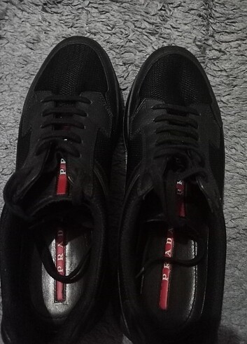 Prada erkek deri sneakers ayakkabı 