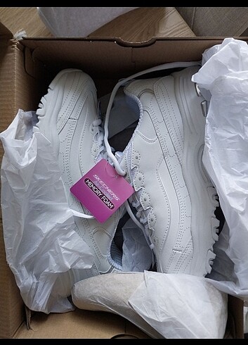 38 Beden beyaz Renk Orijinal Skechers dlites bayan spor ayakkabı 
