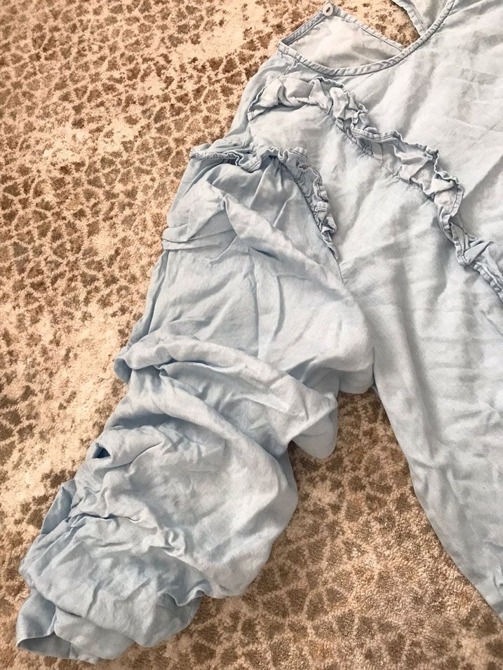 ince kot gömlek  Fırfırlı - Görsel 4