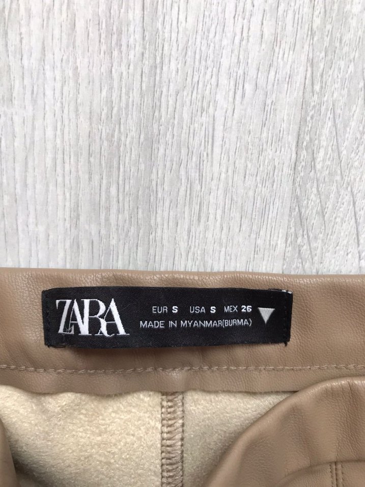 Deri Bej Kadın Pantolon - Görsel 2