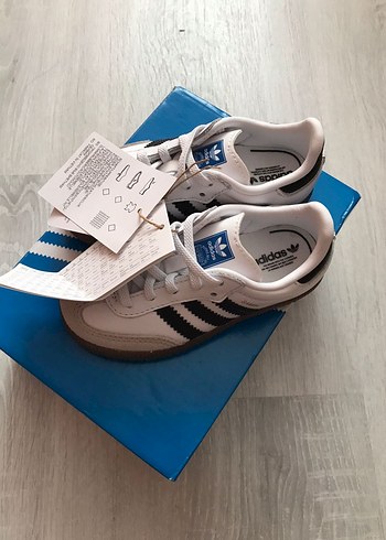 cocuk Beyaz Gri Adidas Samba OG EL I Spor Ayakkabı - Görsel 2