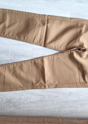 Bej Süet Kadın Kumaş Pantolon - Görsel 3