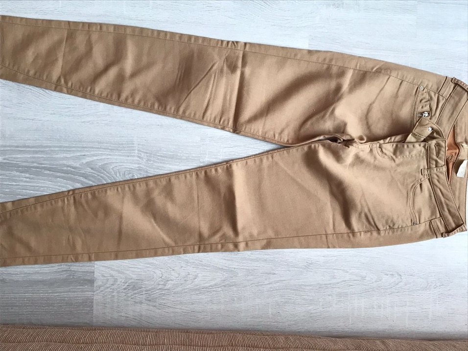 Bej Süet Kadın Kumaş Pantolon - Görsel 3