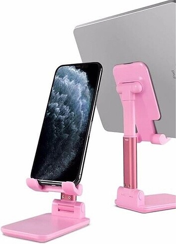 Beden Aynalı Cep Telefonu Standı Pembe