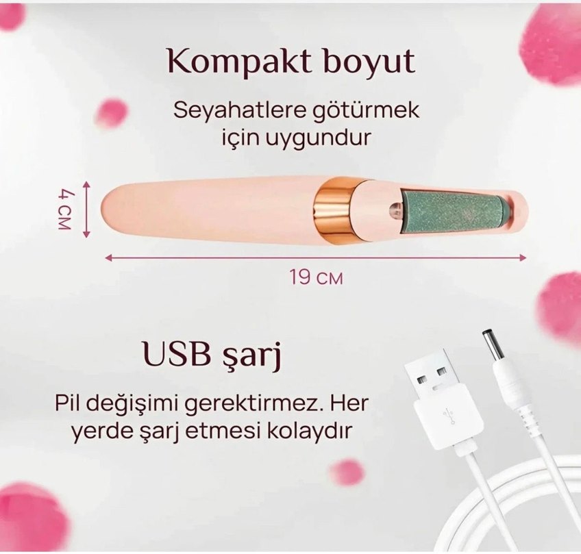 TeknoClass Pedi Elektronik Pedikür Aleti Pembe - Görsel 5