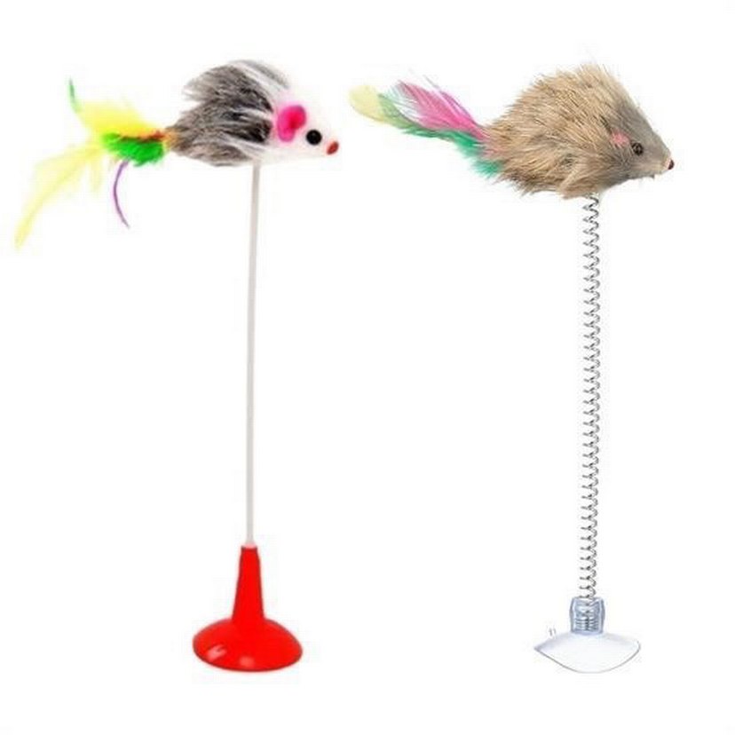 2li Vantuzlu Kedi Oyuncağı Fare - Görsel 3