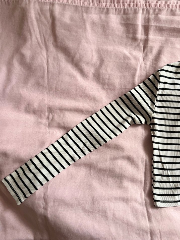 Kadın Uzun Kollu Çizgili Bluz - Görsel 3