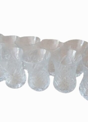 Klasik Boy Kesme  Kristal Çay Bardağı 12 adet - Görsel 5