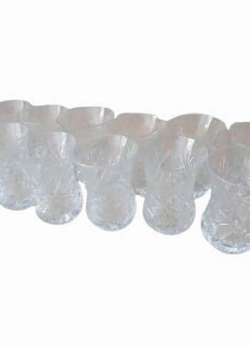 Klasik Boy Kesme  Kristal Çay Bardağı 12 adet - Görsel 7