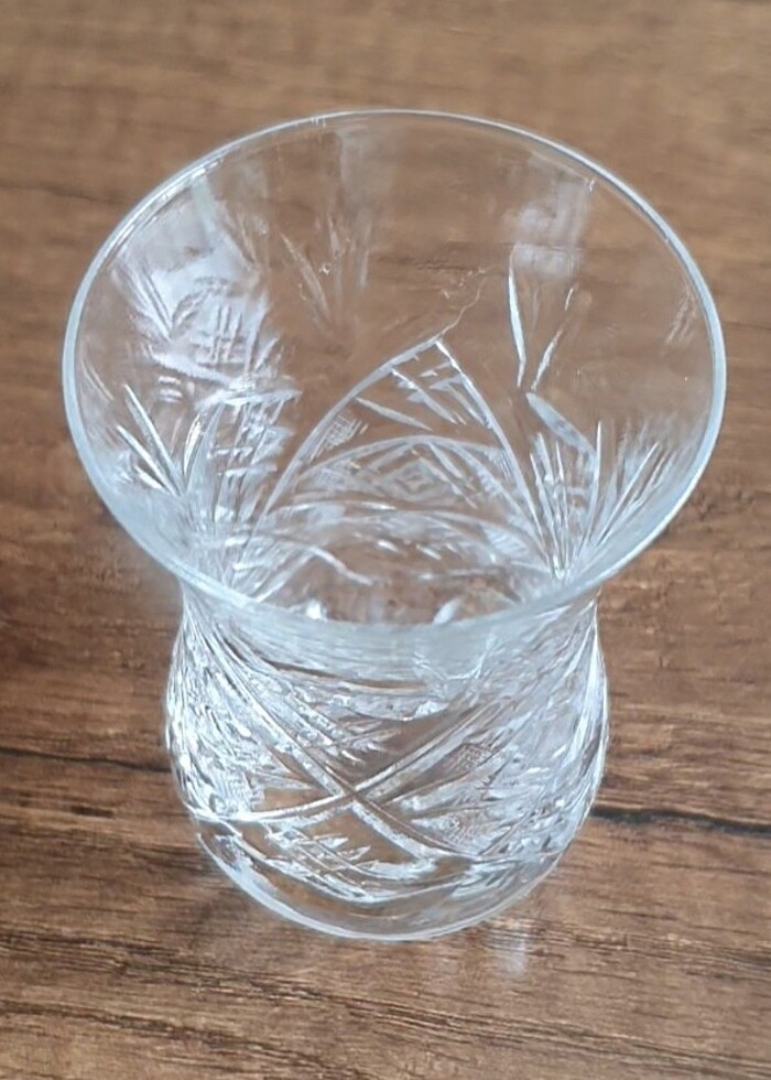 Klasik Boy Kesme  Kristal Çay Bardağı 12 adet - Görsel 2