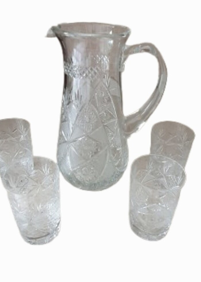 Kristal Kesme Cam Karaf Sürahi 1500 ml - Görsel 3