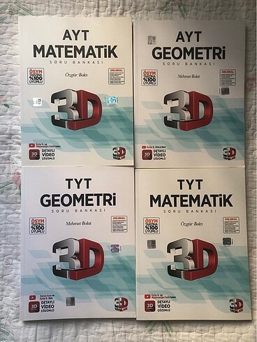 3D TYT AYT MATEMATIK GEOMETRI DORTLU SET