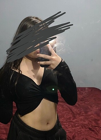 Siyah büstiyer crop