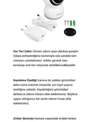 Beden Renk Yoyko bebek guvenlik kamerası