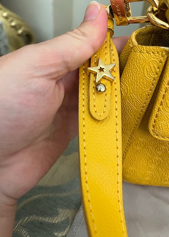 Sarı Deri Minimalist Kadın Çanta - Görsel 3