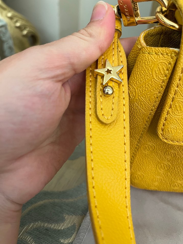 Sarı Deri Minimalist Kadın Çanta - Görsel 3