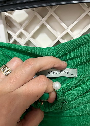 Yeşil Drapeli Uzun Kalem Elbise - Görsel 7