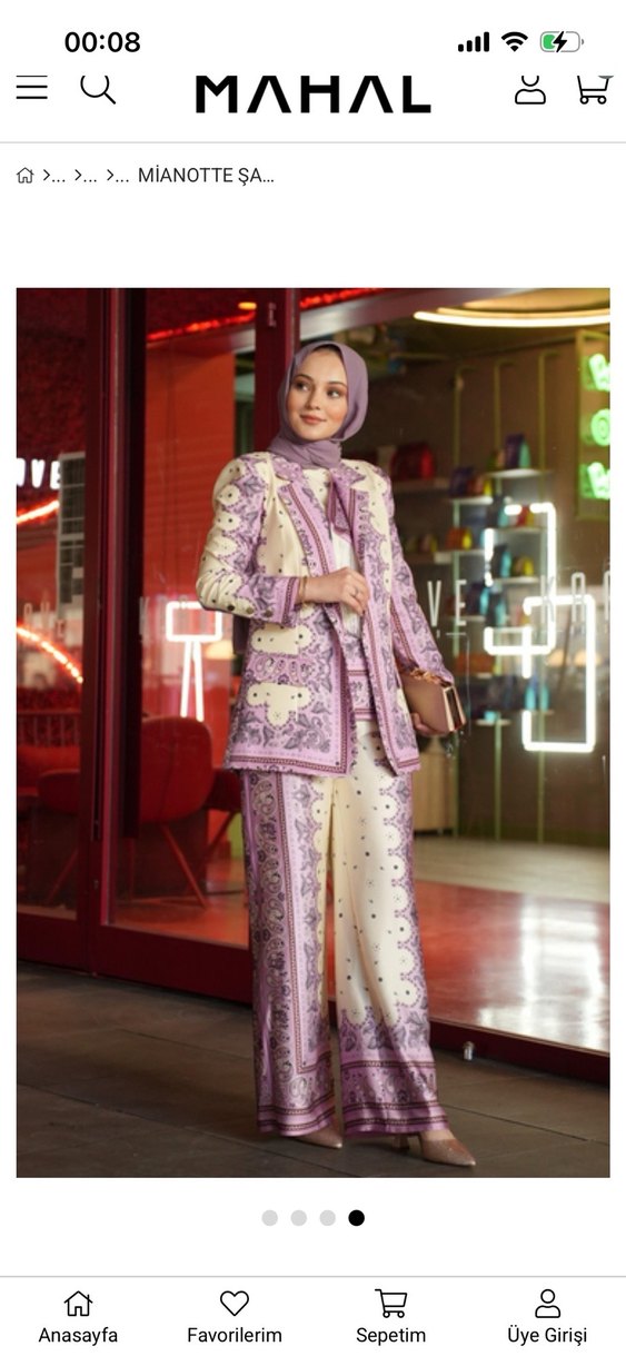 Mianotte ikili takım Nocturne İpekyol mango - Görsel 2