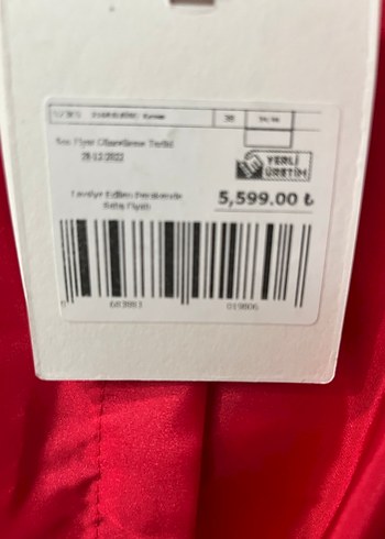 Nocturne kırmızı elbise - Görsel 5