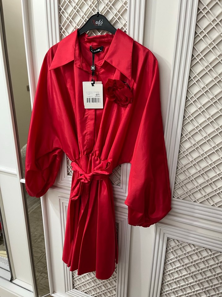 Nocturne kırmızı elbise - Görsel 2