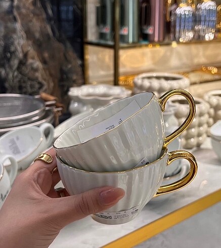 H&M Home Beyaz Gold Kupa