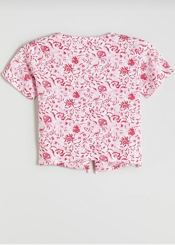 LC Waikiki Pembe Bağlama Desenli Kısa Bohem Pijama Takımı