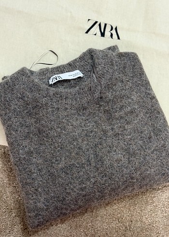 Zara Kahverengi Kadın Örgü Yün Kazak - Görsel 6