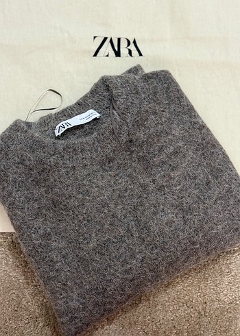 Zara Kahverengi Kadın Örgü Yün Kazak - Görsel 7