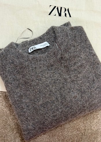 Zara Kahverengi Kadın Örgü Yün Kazak - Görsel 4