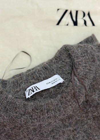 Zara Kahverengi Kadın Örgü Yün Kazak - Görsel 3