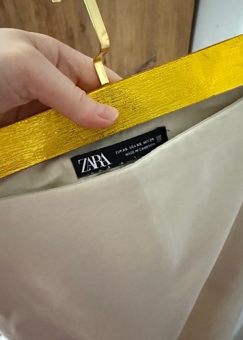 Bej Keten Uzun Kadın Etek Şortlu - Görsel 4