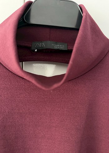 Bordo Drapeli Mini Kadın Elbise - Görsel 11