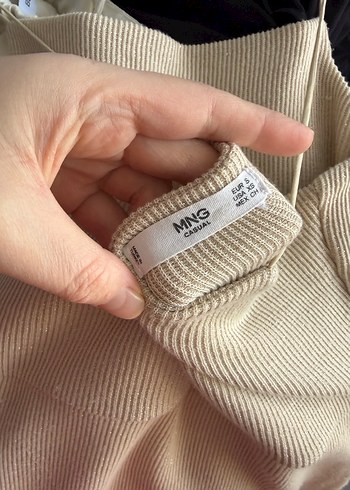 Mango Bej Drapeli İnce Askılı Midi Elbise - Görsel 8