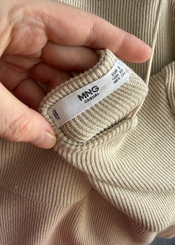 Mango Bej Drapeli İnce Askılı Midi Elbise - Görsel 7